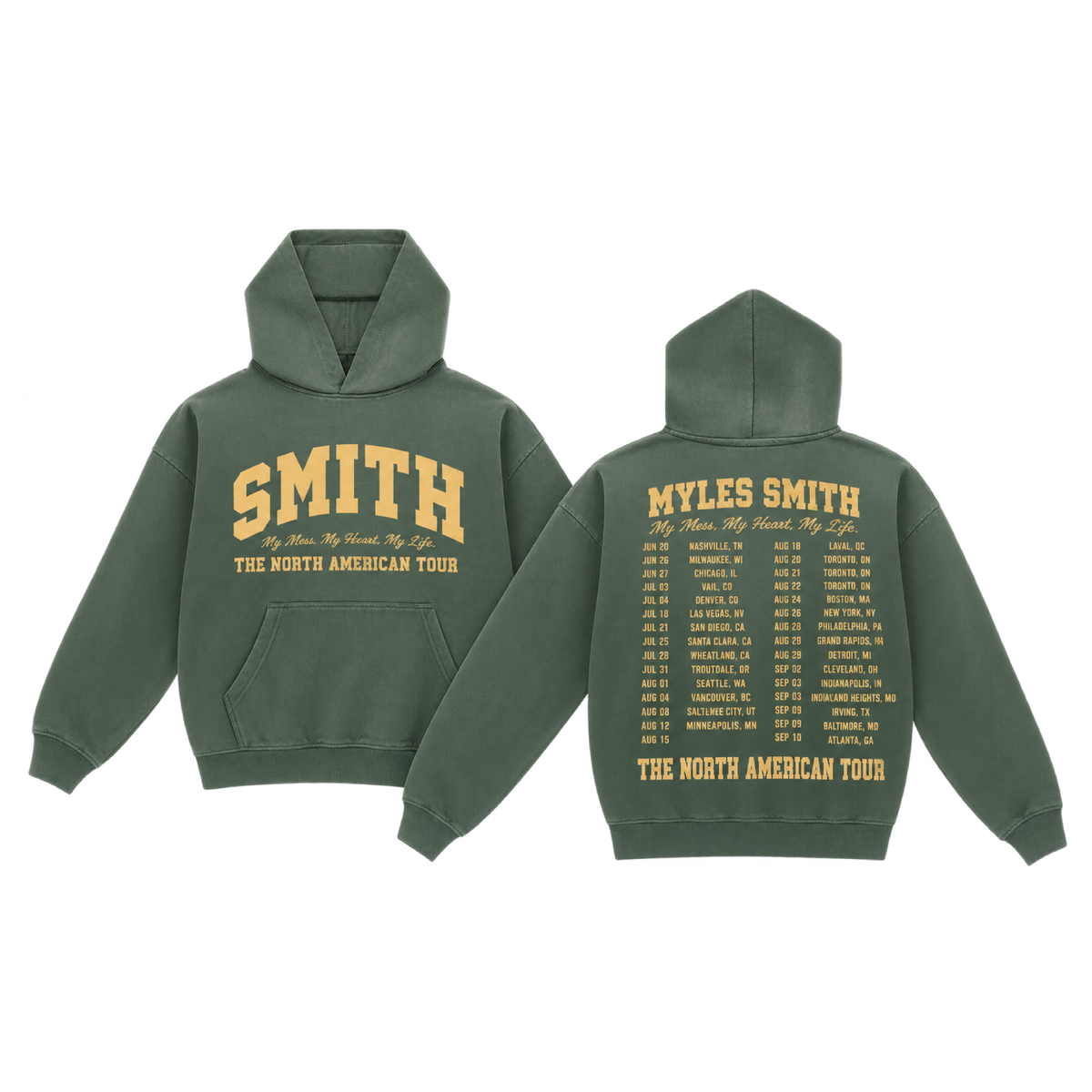 2026 Tour Green Hoodie